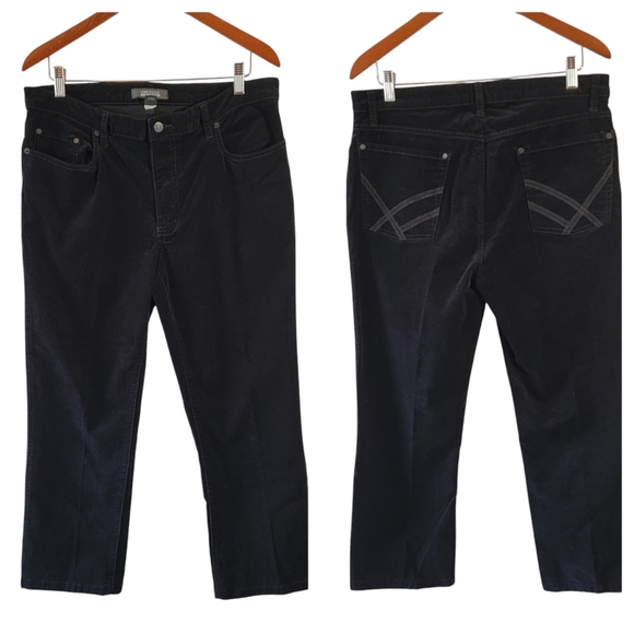 KENNETH COLE Women's Dark Wash High-Rise Straight Jeans Sz 34 Goth Casual Winter - Picture 1 of 10